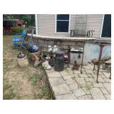 Assorted Yard Art, Garden Decor, and Metal Collectibles Lot
