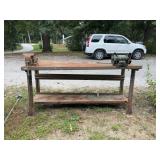Hallowell Heavy Duty Steel Workbench with Bench Vise and Bench Grinder
