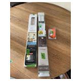 Assorted Window Blinds and Hardware Lot including Mainstays Vinyl Mini Blind and Allen + Roth Pleated Shade