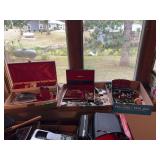 Assorted Estate Lot with Jewelry Boxes, Smoking Pipes, Cufflinks, Watches, and Collectibles