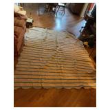 Reversible Quilted Bedspread with Scalloped Edge