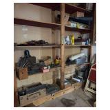 Assorted Garage Workshop Contents and Shelf Lot