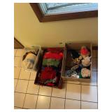 Mixed Lot of Plush Toys, Gloves, Hats, and Containers