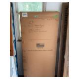 Basco Brushed Nickel Obscure Glass Shower Door and Panel 39.75 x 68.625 Inches