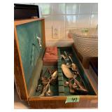 Silverplated Flatware Set in Wood Storage Chest
