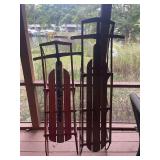 Lot of Two Wooden Snow Sleds including Yankee Clipper