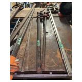 Two Pipe Clamps with Threaded Steel Pipes