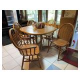Oak Dining Table with Chairs