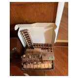 Handmade Wooden Model Train Set with Locomotive, Car, and Track Sections