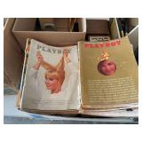 Assorted Playboy Magazine Lot in Copy Paper Box