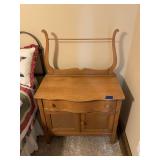 Wooden Washstand with Lyre Towel Bar