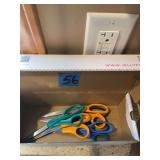 Assorted Handheld Scissors with Colored Plastic Handles