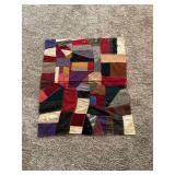 Crazy Quilt Block Fragment with Assorted Fabrics