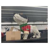 Light-Up Holiday Dog Display and Boxed Snowman Tableware