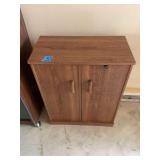 Wood Grain Laminate Storage Cabinet with Double Doors