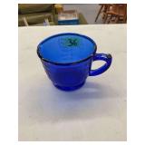Cobalt Blue Glass Measuring Cup