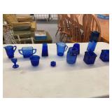 Cobalt Blue Glass Tableware, Vases, and Decor Collection