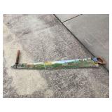 Hand Painted Crosscut Saw with Rural Landscape Scene Signed D. Newby
