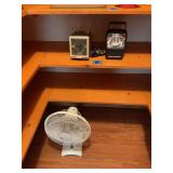 Lot of Three Items Including Space Heater, Work Light, and Electric Fan