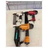 Assorted Pneumatic Nailers and Staplers Lot of 3