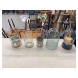 Assorted Glass Candle Holders and Decorative Display Cylinders