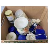 Assorted Candles, Electric Wax Warmer, and Beaded Coasters Box Lot