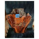 Live Edge Wood Slab Wall Clock with Resin Finish
