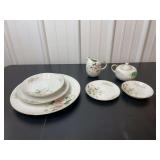 Floral Porcelain Dinnerware and Serving Set