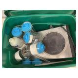 Electroplating and Chemical Lab Equipment Lot with Hot Plate and Beakers