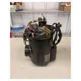 Industrial Motor Unit with Multilingual Warning Label