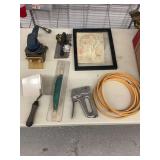 Assorted Hand Tools, Hardware, and Decor Lot