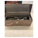 Powr-Kraft Metal Tool Box Filled with Assorted Hand Tools