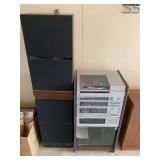 Soundesign 968P Stereo Record Player System with 7625 Speakers and Cabinet