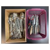 Assorted Flatware and Kitchen Knives Lot