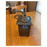 Cast Iron and Wood Box Coffee Grinder