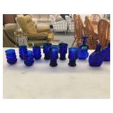Cobalt Blue Glassware and Decanter Collection