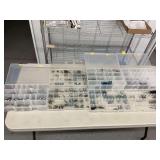 Assorted Fasteners in Plastic Compartment Organizers