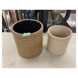 Pair of Stoneware Crocks