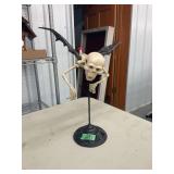 Hanging Skeletal Imp Figurine on Stand