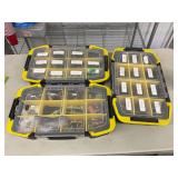 Assorted Gemstone and Jewelry Parts in Organizers