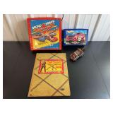 Disney Davy Crockett Game, Micro Mini Cases, and Toy Vehicles Assortment