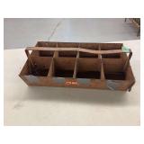 Metal Divided Carrier Tote with Center Handle