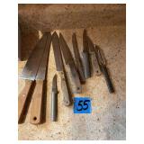 Assorted Kitchen Cutlery and Utensils Lot including Chef Knives and Peeler
