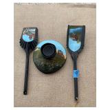Hand Painted Metal Dustpans and Funnel Folk Art Lot