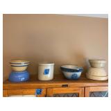 Assorted Stoneware Crocks and Mixing Bowls Collection
