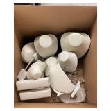 Assorted White Jewelry Display Busts and T-Bar Stands