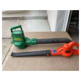 Lot of Two Electric Leaf Blowers - Weed Eater Ground Sweeper and Black & Decker