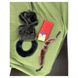 Muff, hat, collars, clutch