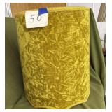 Vintage green suede lamp shade