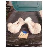 Candle holders, partridges